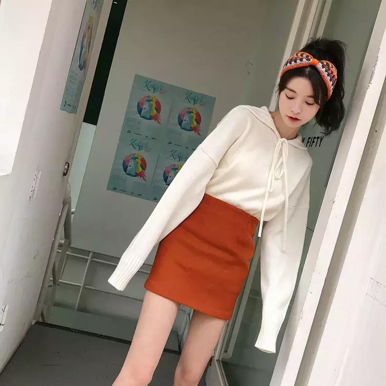 灰色毛呢短裙秋冬,秋冬高腰毛呢短裙