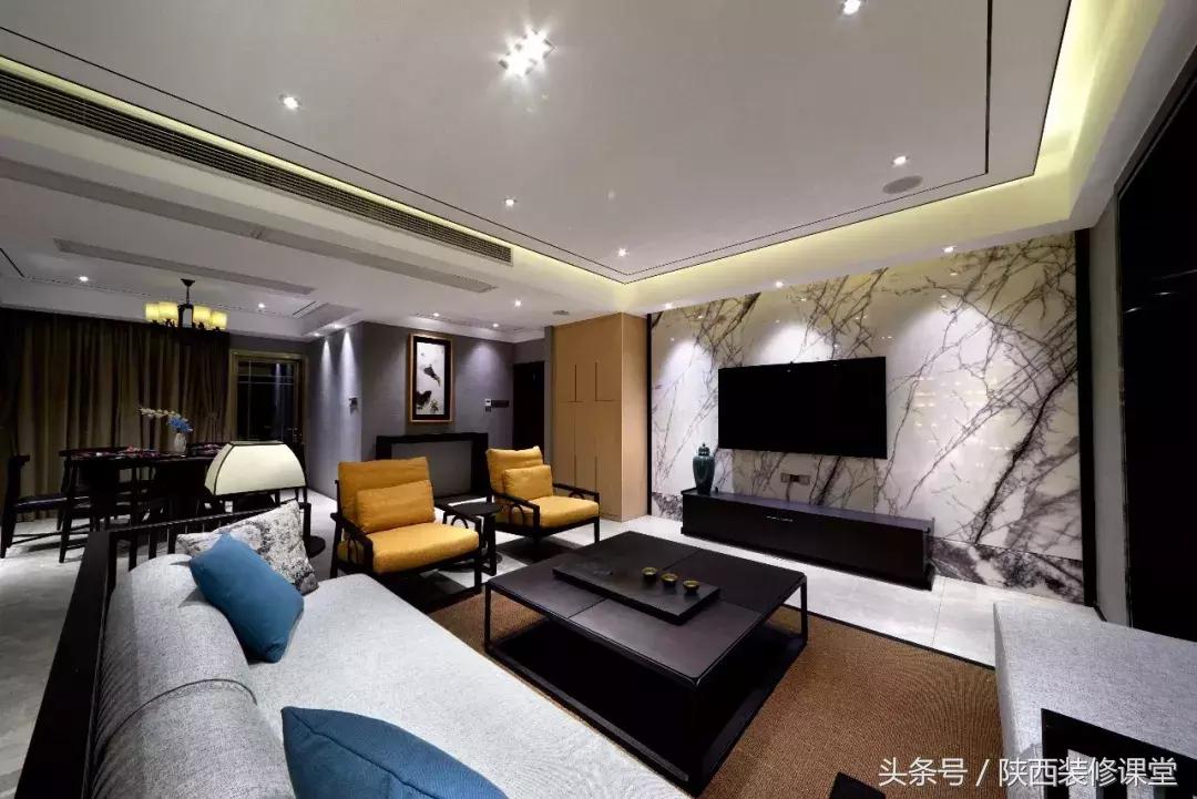 明亮黄客厅装修效果图,30平方客厅装修效果