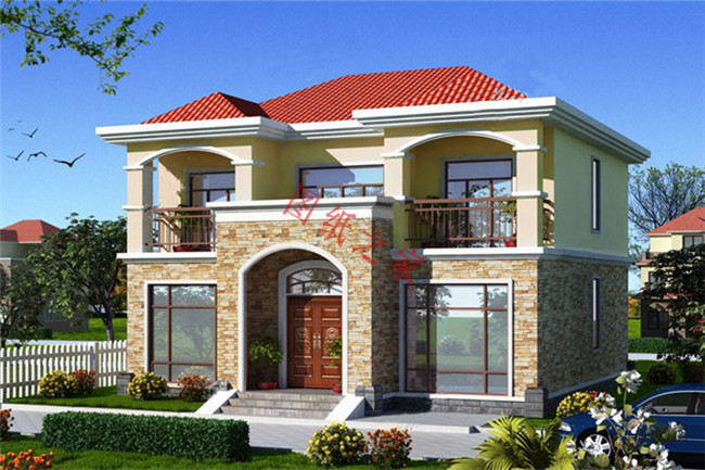 50套农村两层别墅效果图,十款经典农村二层半别墅效果图