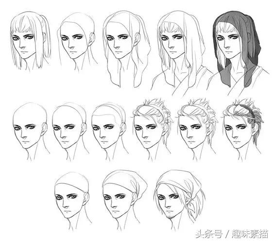 动漫人物帽子画法慢教程,各种各样的帽子画法