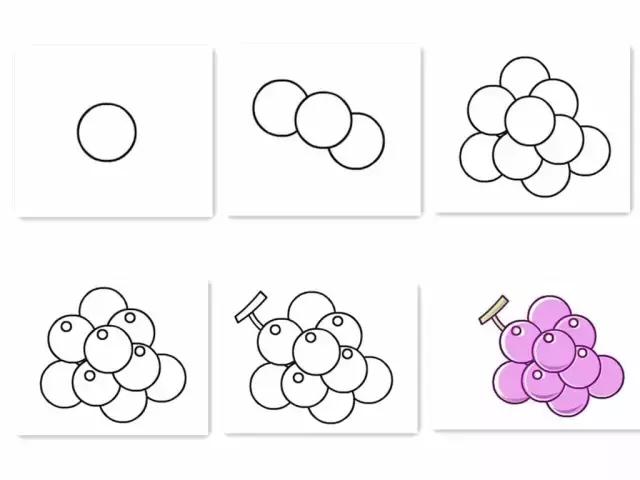 手账本简笔画可爱教程新手,6-12岁儿童绘画简笔画水果
