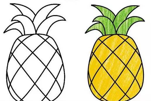 手账本简笔画可爱教程新手,6-12岁儿童绘画简笔画水果