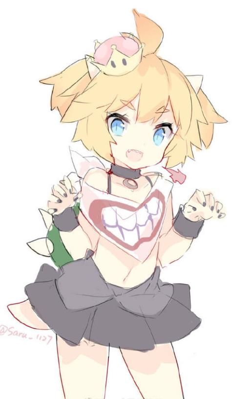 国外网站掀起娘化超级玛丽角色热潮大反派库巴遭各路画师娘化