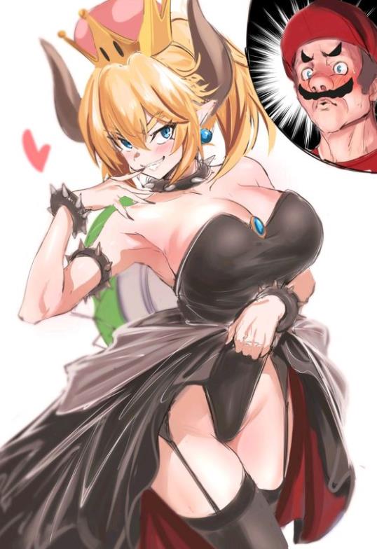 国外网站掀起娘化超级玛丽角色热潮大反派库巴遭各路画师娘化