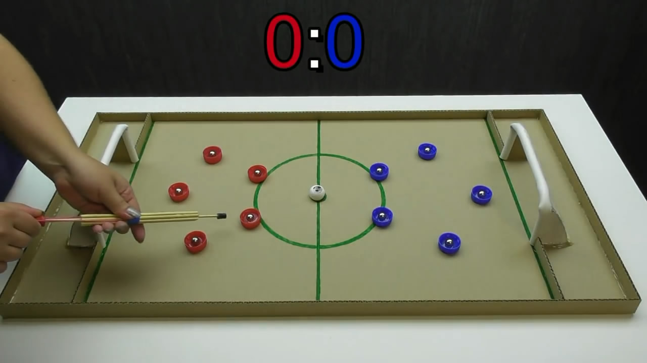 手工自制桌面游戏足球,怎么做足球桌面游戏