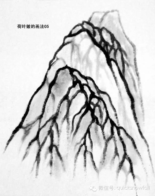 白崇然山水画山石画法合集,学院山水画山石画法