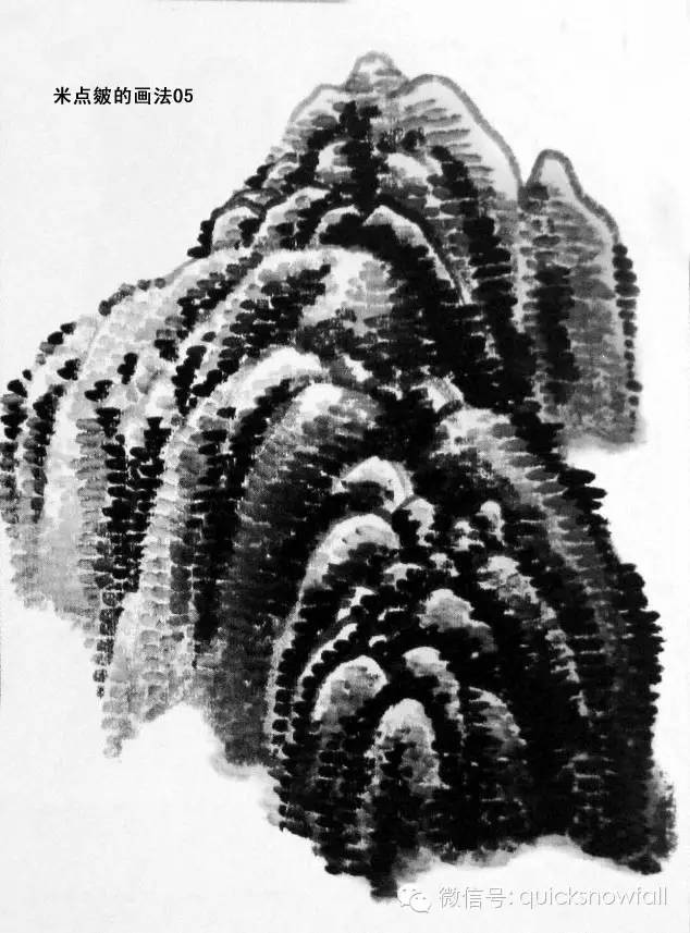 山水画斧劈皴山石画法,阿金山水画技法山石画法