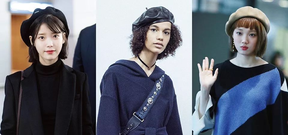 怎么戴贝雷帽好看不掉还显脸小,薄款有边贝雷帽的正确戴法