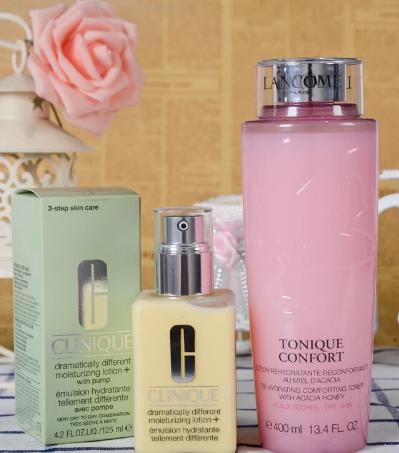 干皮救星爽肤水兰蔻粉水,干皮必备大牌单品兰蔻粉水倩碧