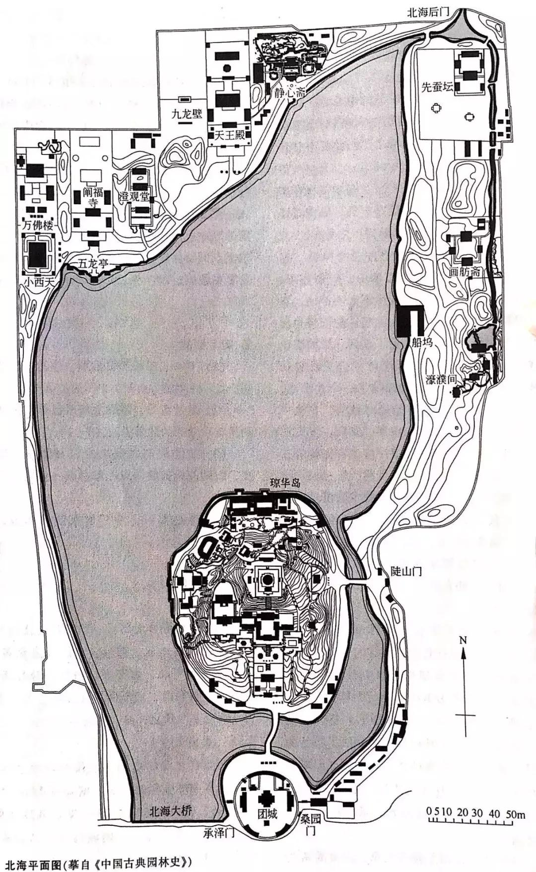 南北方园林造园,中式园林总平面