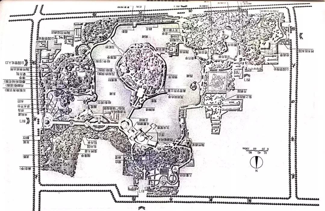 国外经典园林平面图,明清园林平面