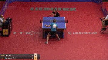 霍婷婷直板打法视频,国内打直板生胶最好的女选手之一