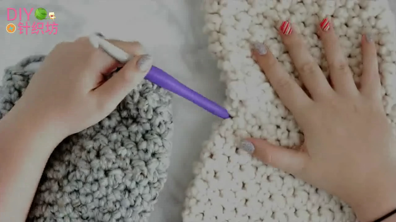 「时尚针织」平针钩织保暖长筒毛线袜