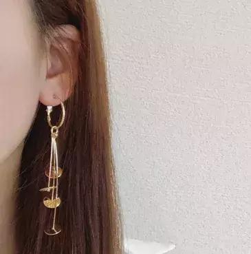 为了好看的耳钉打了耳洞,耳环推荐小众无耳洞