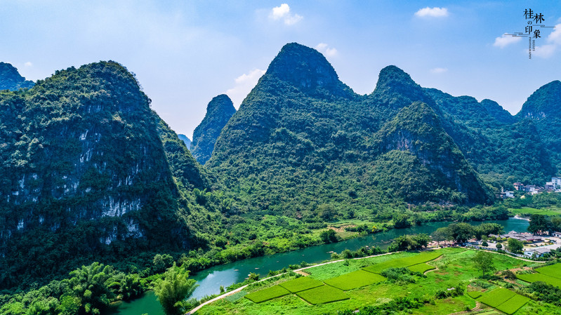 桂林阳朔遇龙河竹筏漂流,桂林阳朔遇龙河竹筏漂流路段