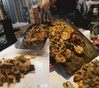 抖音美食一铲子海鲜,抖音100w赞以上视频