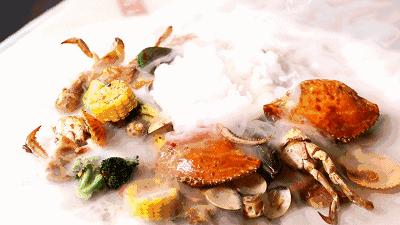 抖音美食一铲子海鲜,抖音100w赞以上视频