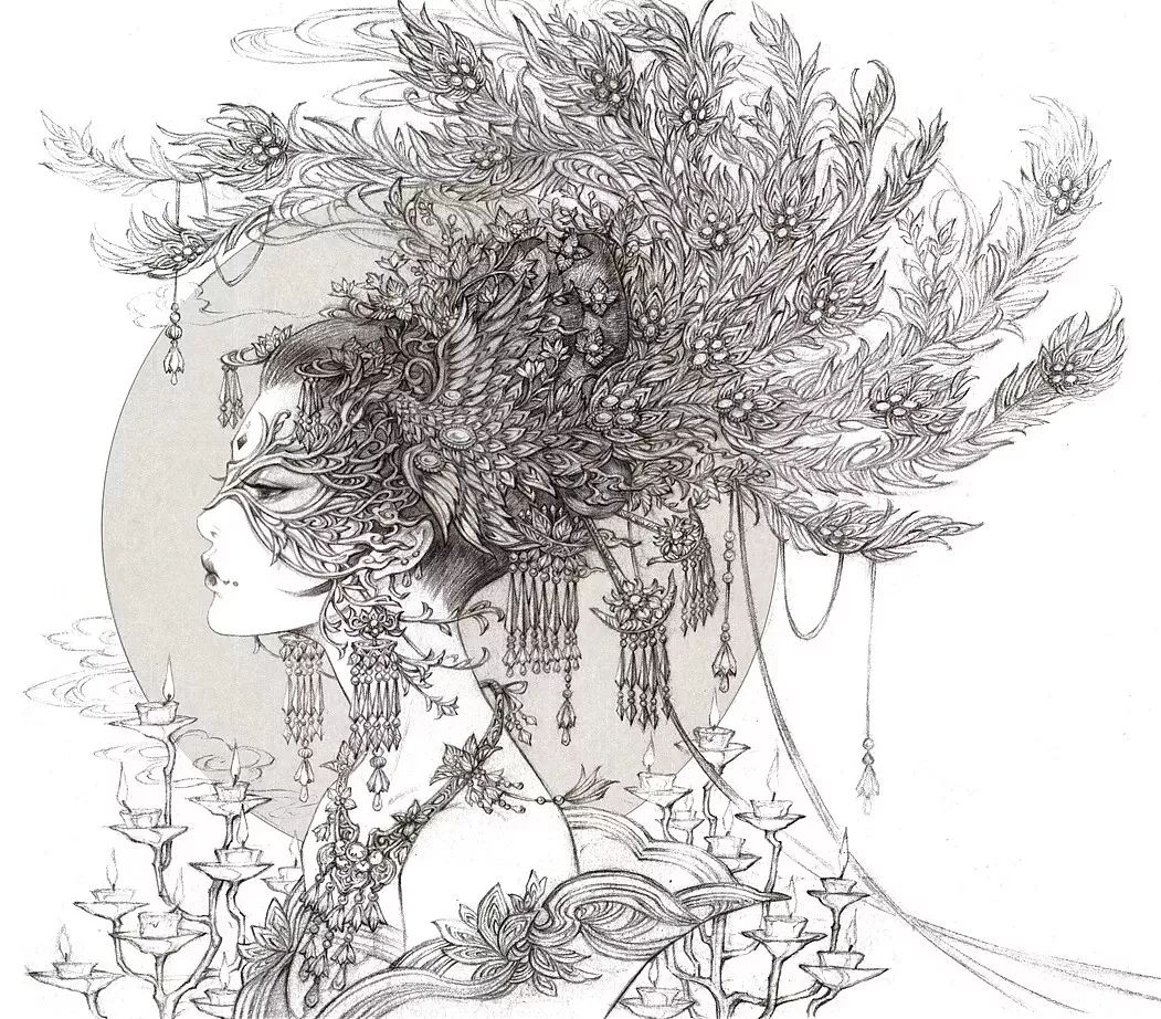 特别惊艳的古风美人画稿,惊艳古风美人手绘