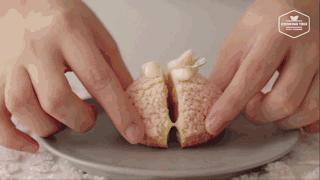 水蜜桃大泡芙,超过100个赞的美食