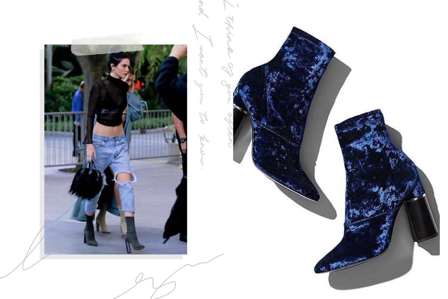 袜靴搭配示范女,长筒袜靴高级搭配