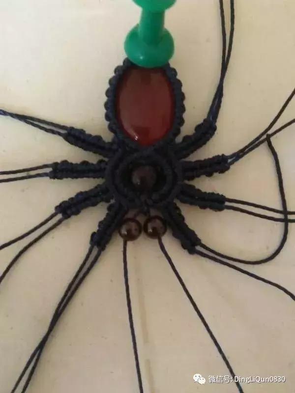 绳编宝石吊坠教程,石头吊坠穿珠子编绳教程