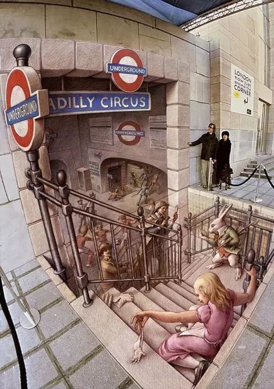 唯美3d画墙绘,破墙而出3d墙绘作品