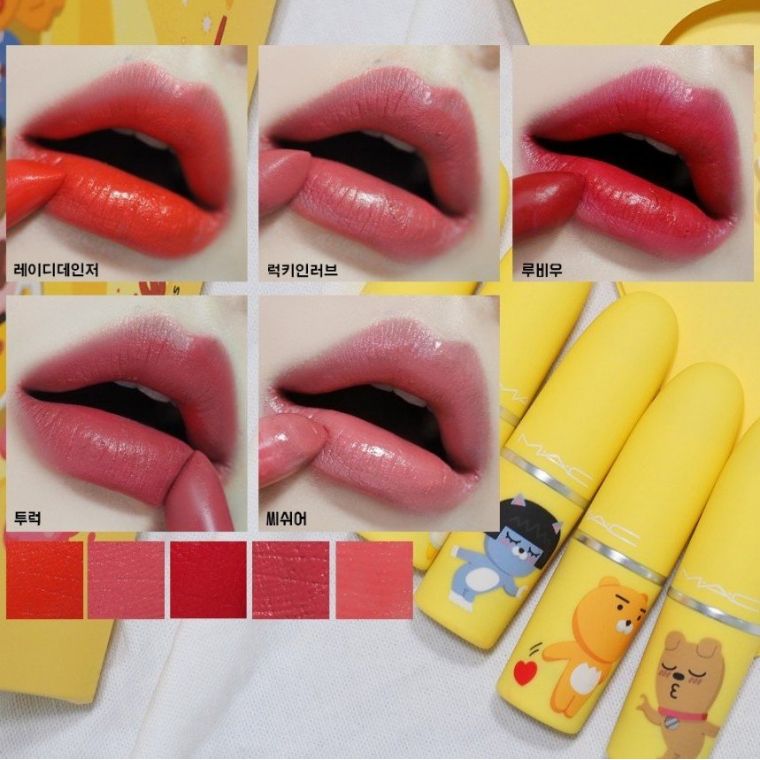 mac口红brickola和露华浓525,mac口红rubywoorussian