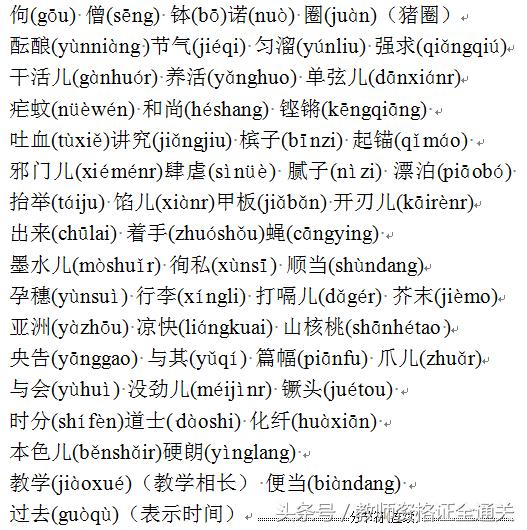 普通话等级测试内容练习,普通话水平测试试题练习