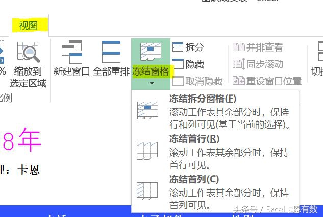 Excel卡恩有数-003优雅的浏览：冻结窗格和数据筛选