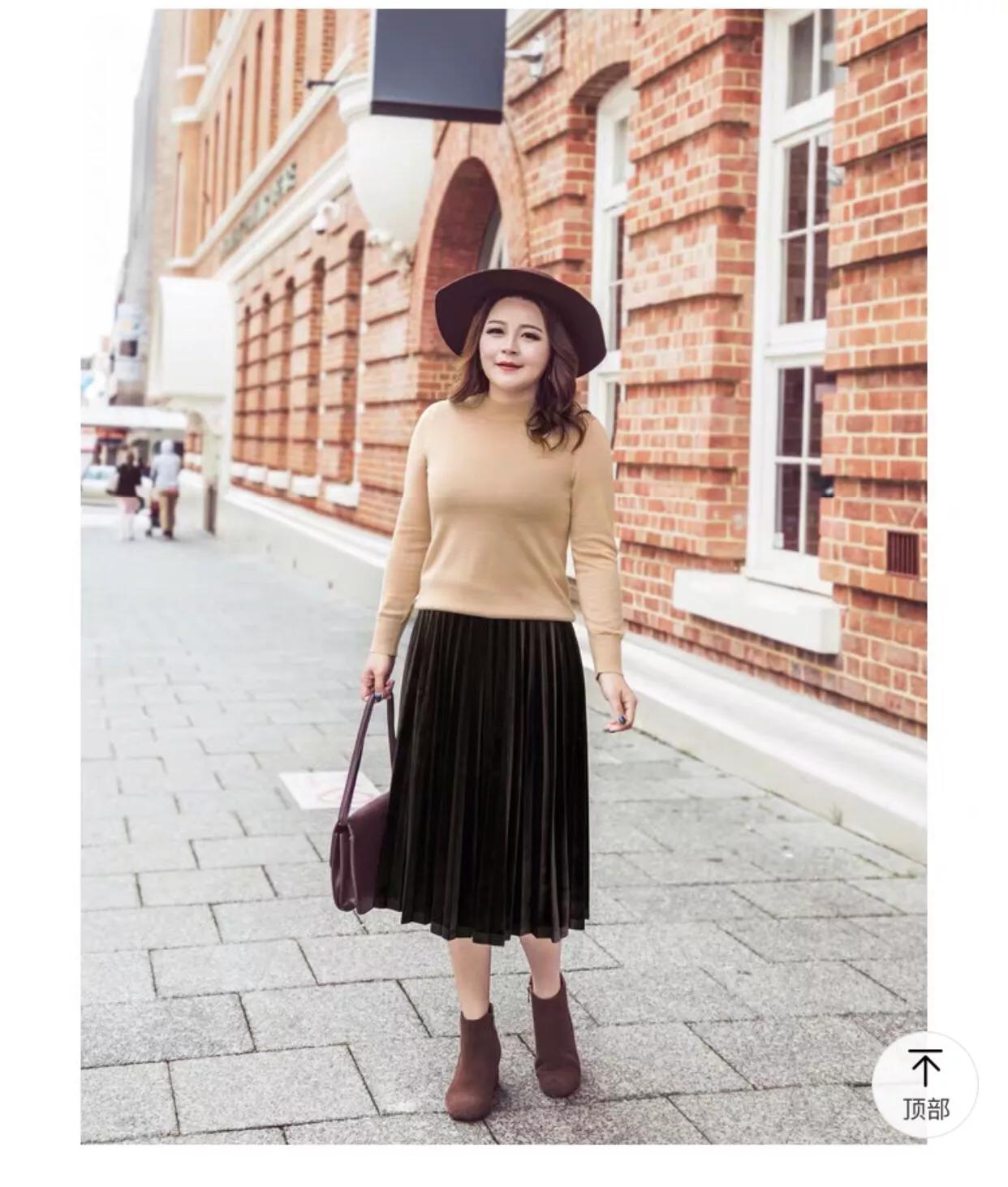 大码打底衫胖mm冬加绒毛衣,秋冬胖mm宽松显瘦内搭毛衣打底衫