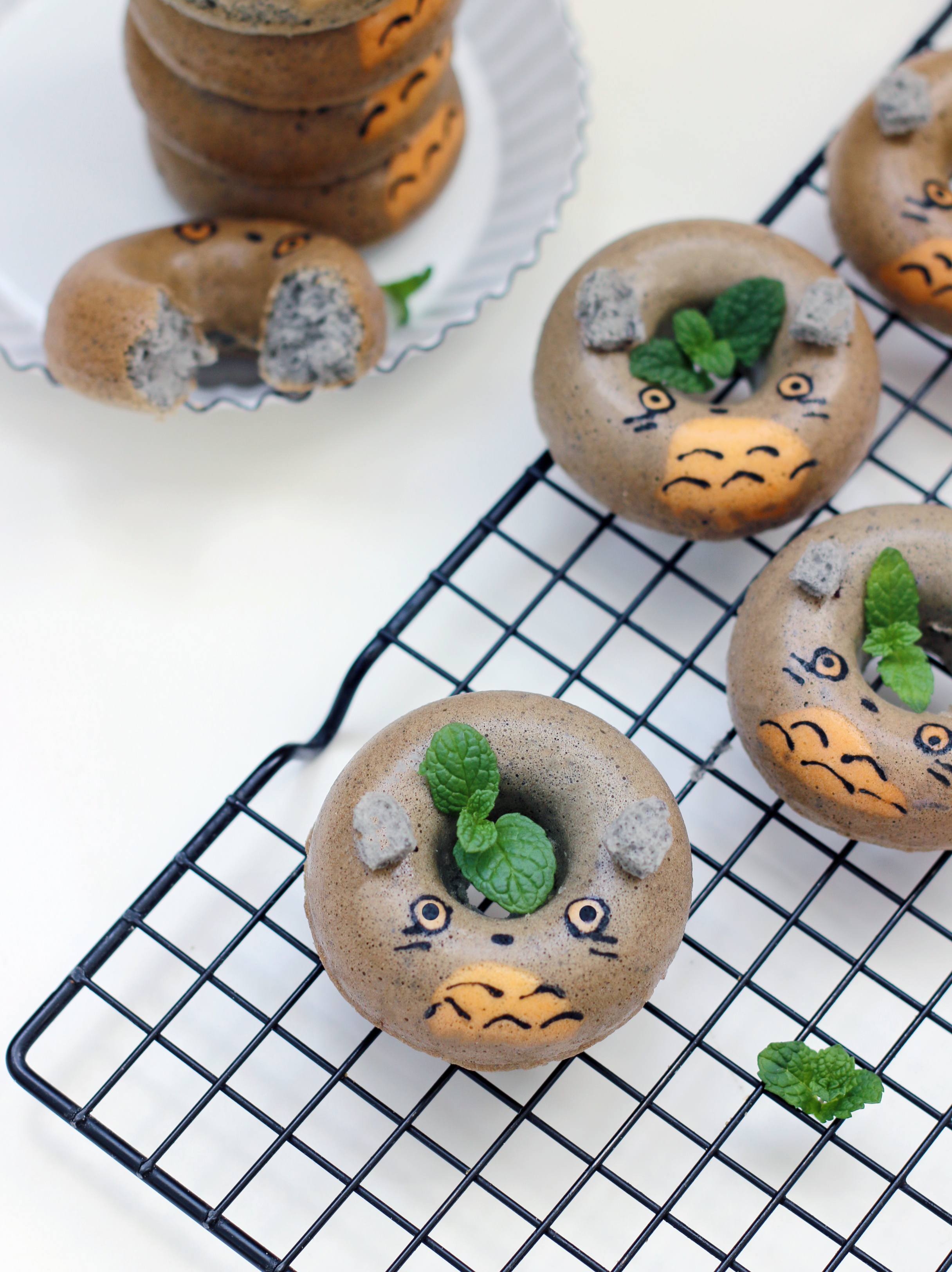 龙猫甜甜圈面包,柏翠5040烤箱