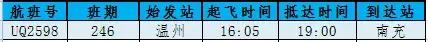 南宁飞温州今日航班时刻表,温州航班信息实时查询