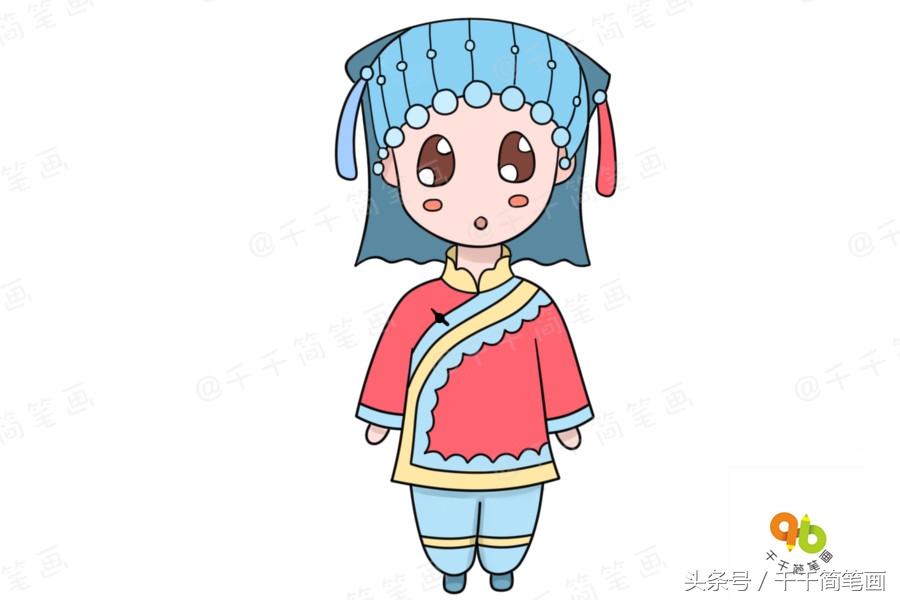少数民族服饰简笔画超简单,广西少数民族服饰简笔画