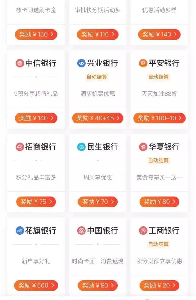 每成功一张信用卡，业务员拿多少钱？