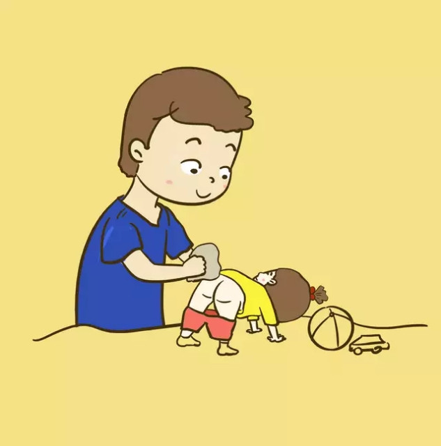 宝宝屁屁一直都是青色的,婴儿纸尿裤屁屁红红的