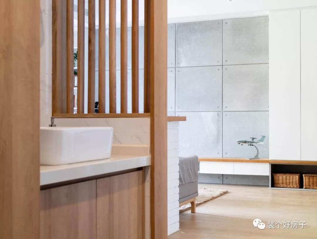 客餐厅吧台书柜一体隔断现代轻奢,客餐一体吧台怎么设计合理