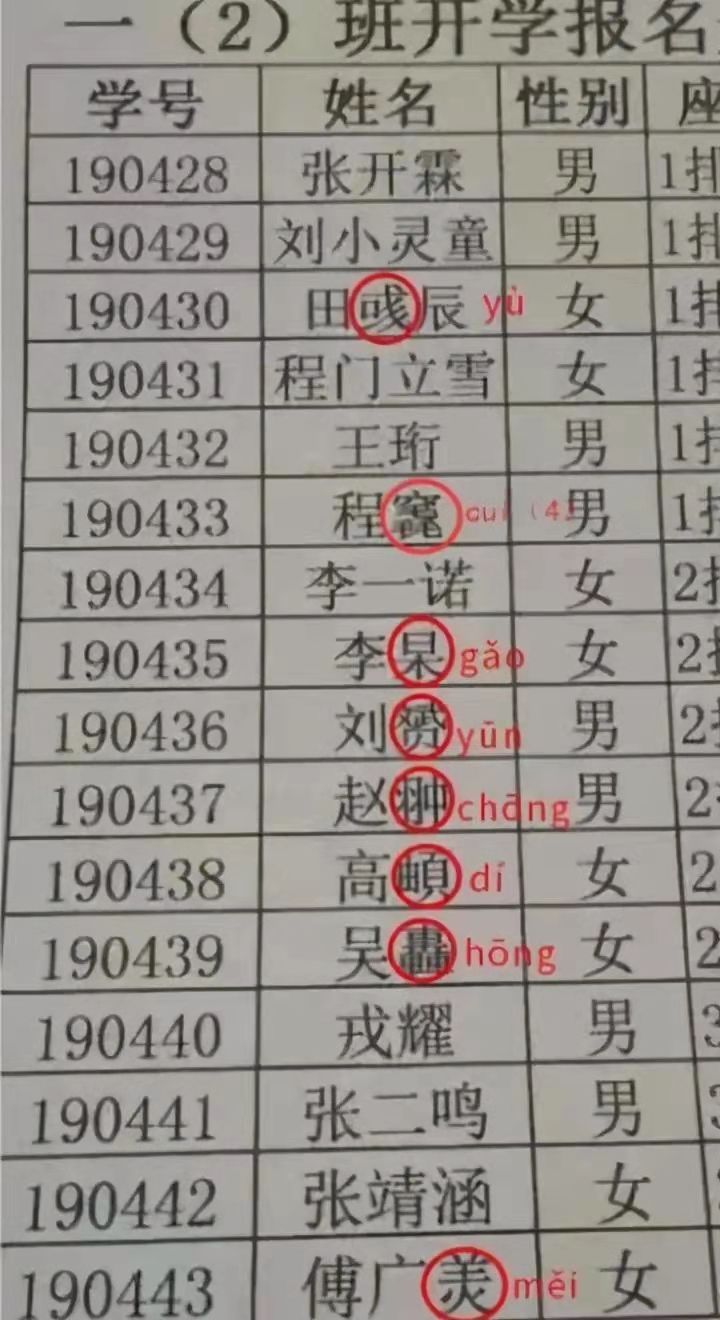 小学生因姓名走红一共加起来两笔,小学生因名字只有两笔走红