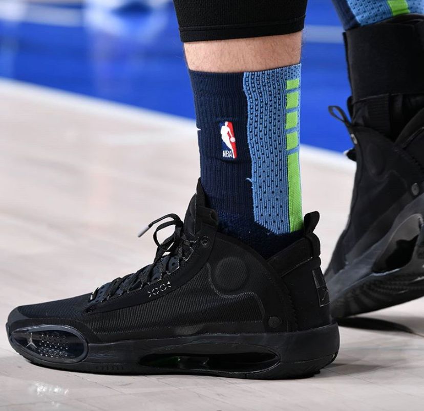 nba球星上脚球鞋塔克,nba鞋王塔克穿aj5