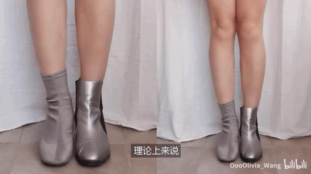 胖mm粗腿马丁靴冬季加绒羊羔绒,今年最火的中筒靴粗腿圆头马丁靴