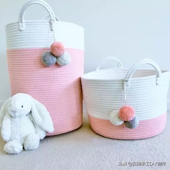 手工用绳子编织篮子简单又好看,怎样手工编篮子