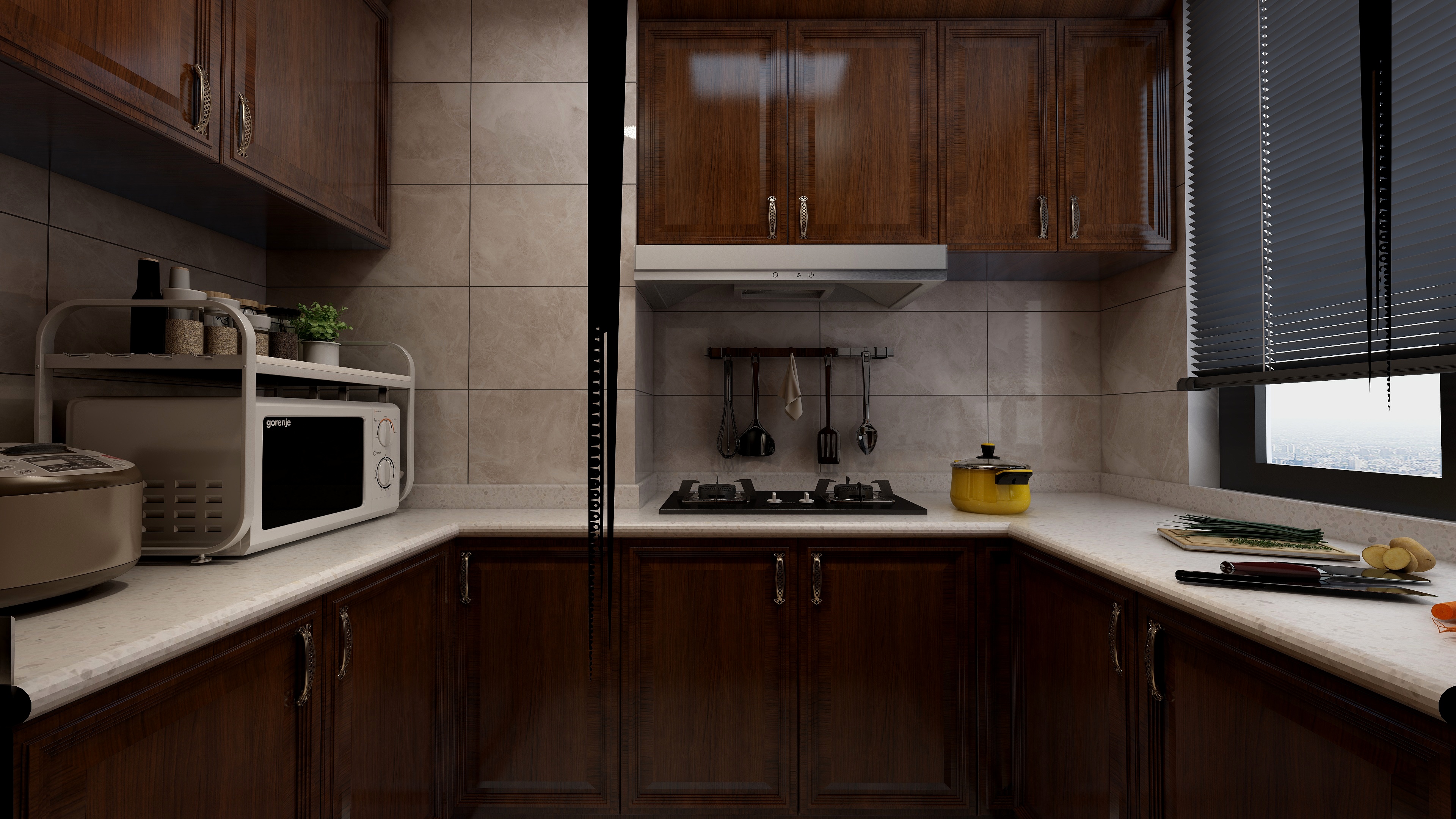 厨房台面用哪个好？大理石和石英石？看看沈阳装修公司怎么选