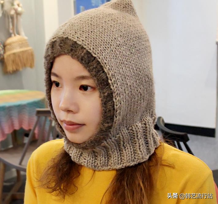 编织韩国帽,最简单的编织帽