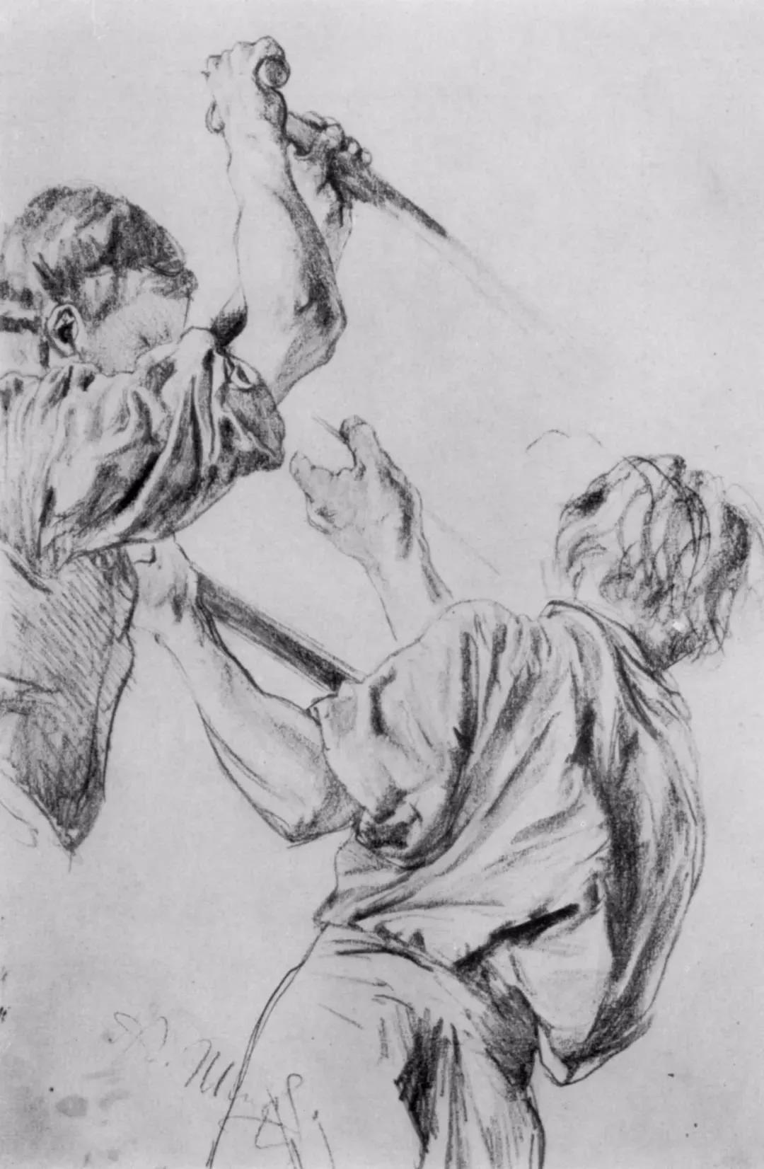 门采尔风景速写高清大图,速写临摹大师作品