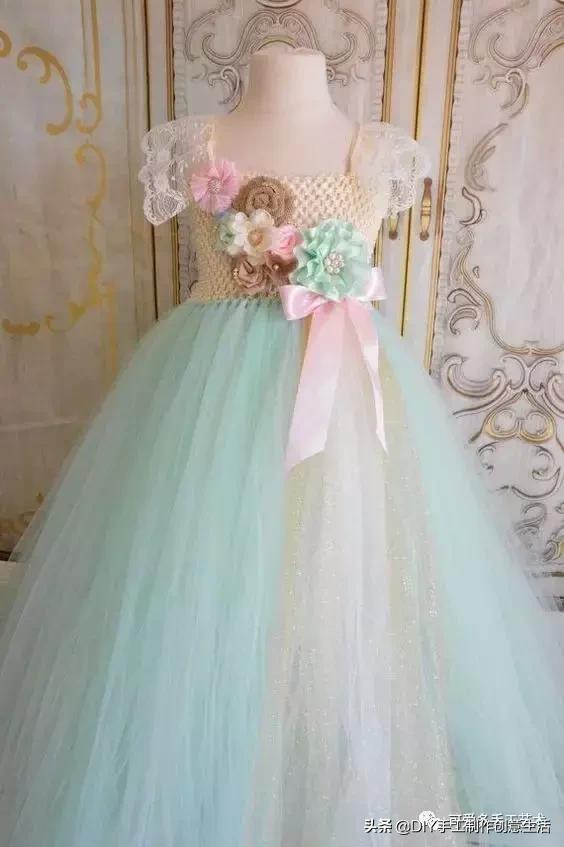 布艺手工制作蓬蓬裙,钩织裙子视频