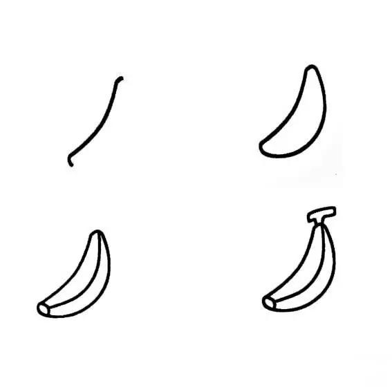 水果简笔画拟人化小学生四年级,画食物甜品和水果零食简笔画