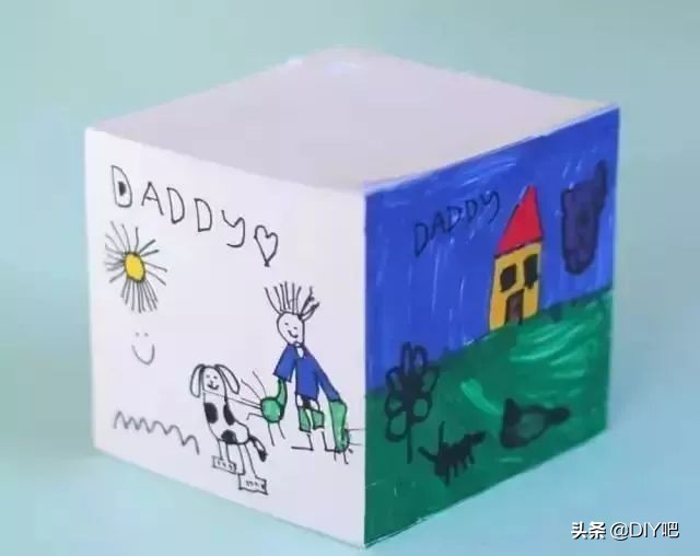 父亲节礼物手工教程使用白色的纸,8-12岁父亲节手工礼物卡纸