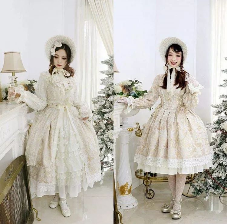 黑色洛丽塔洋装,藕粉色洛丽塔洋装