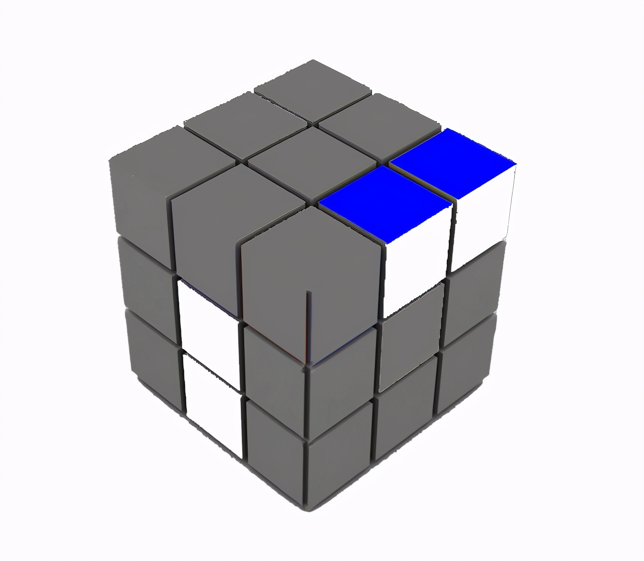 一个视频学会三阶魔方复原,桥式解法还原三阶魔方公式图