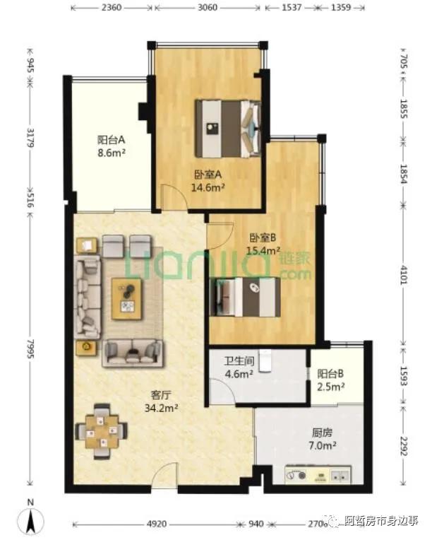 新旧交织的城市界面，富基广场