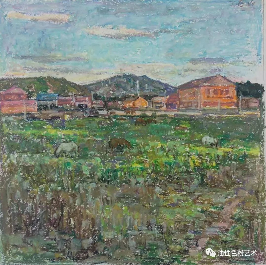 油画棒画苹果和真的一样,油画棒绘画超高级